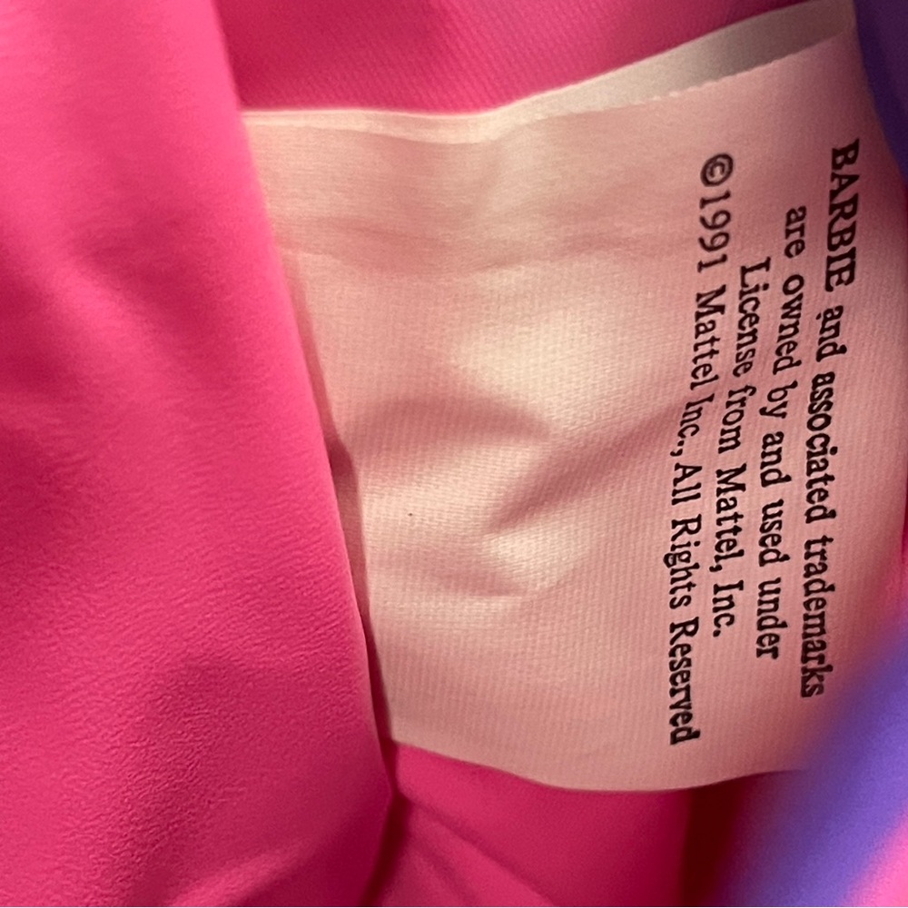 Barbie Pyramid Messenger Bag Mattel VINTAGE Circa 1991 Pink Vinyl Purse - Picture 14 of 16